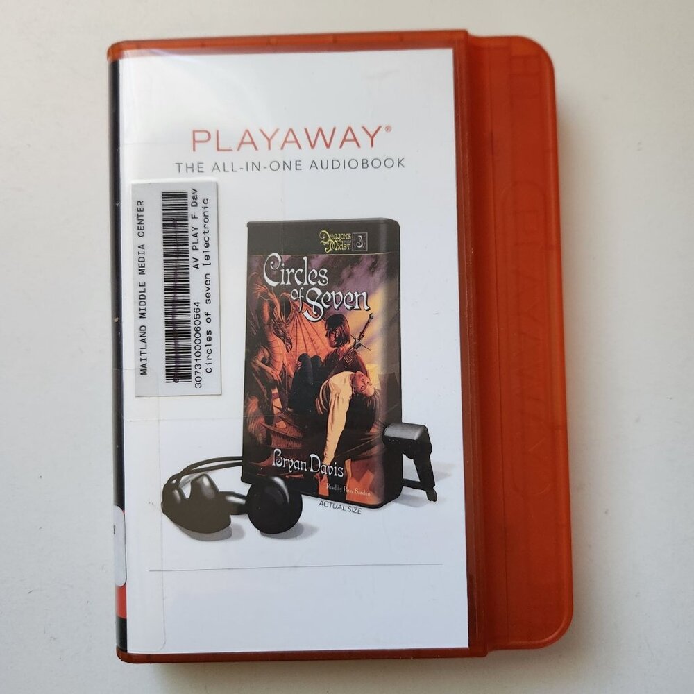 Circles of Seven by Bryan Davis Playaway Audiobook, Former Library Copy